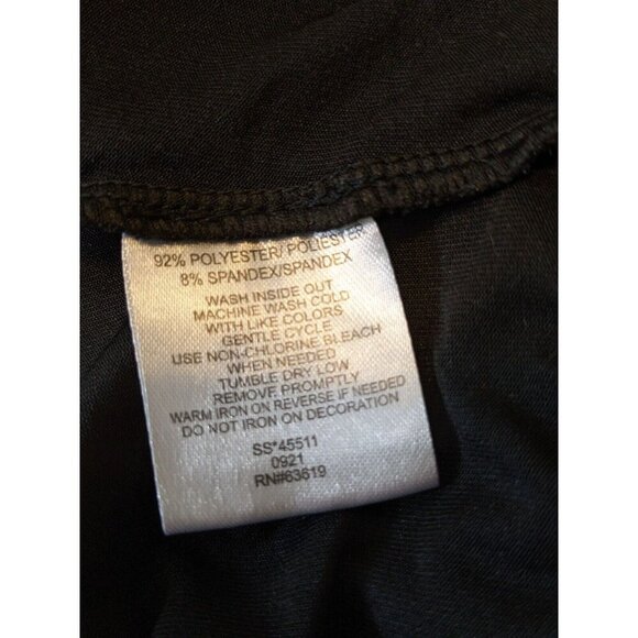 Bebe Bralette Size M 10 12 Black Strappy Back Metallic Gold Logo All Over Print - Picture 4 of 4